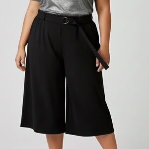 NWT LOVE & LEGEND Black Belted Culottes 4X